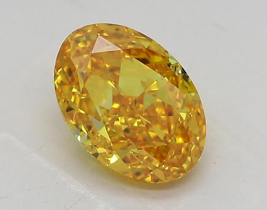 1.74 Ct. Fancy Vivid Yellow Oval Lab Grown Diamond