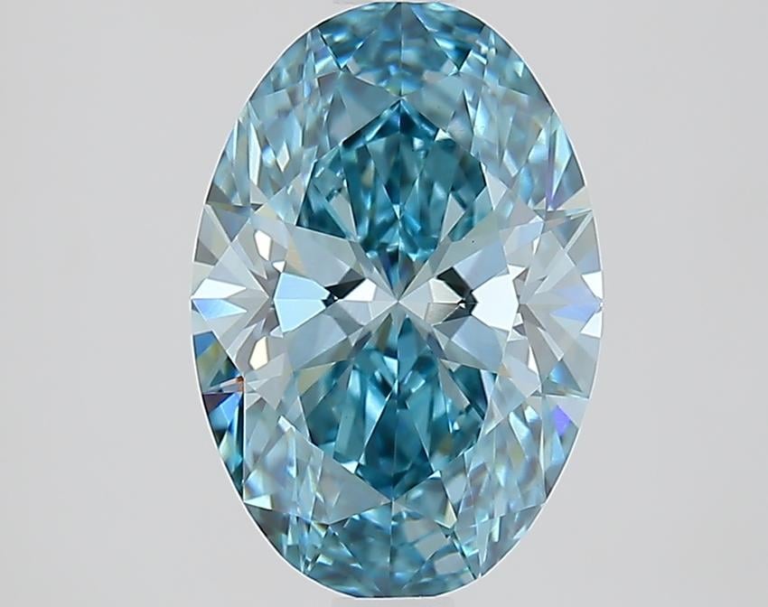 2.15 Ct. Fancy Vivid Blue Oval Lab Grown Diamond