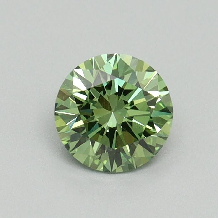 0.50 Ct. Fancy Vivid Green Round Lab Grown Diamond