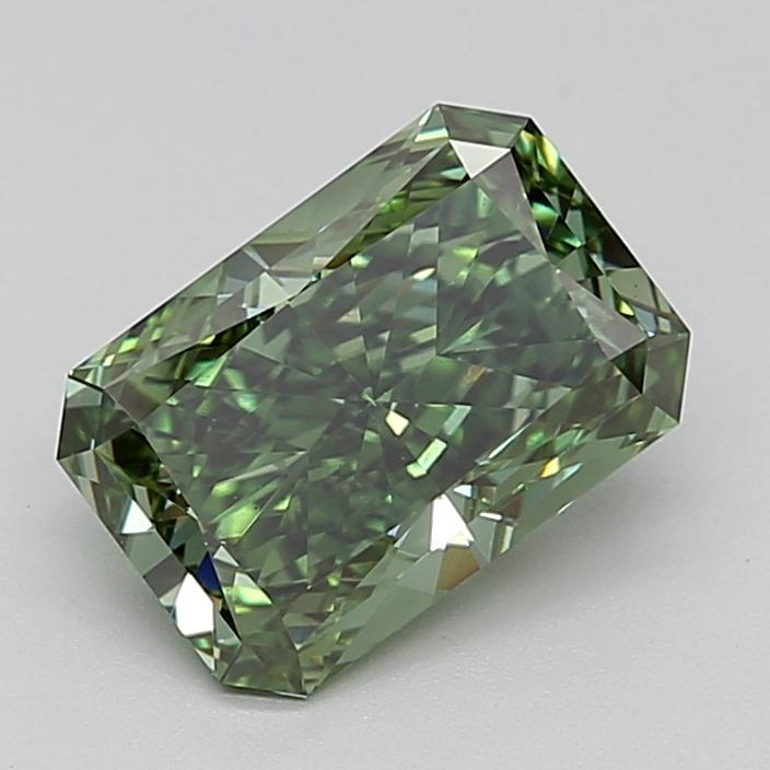 2.74 Ct. Fancy Vivid  Green Radiant Lab Grown Diamond