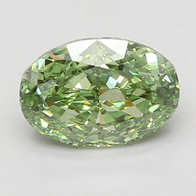 2.10 Ct. Fancy Vivid Green Oval Lab Grown Diamond