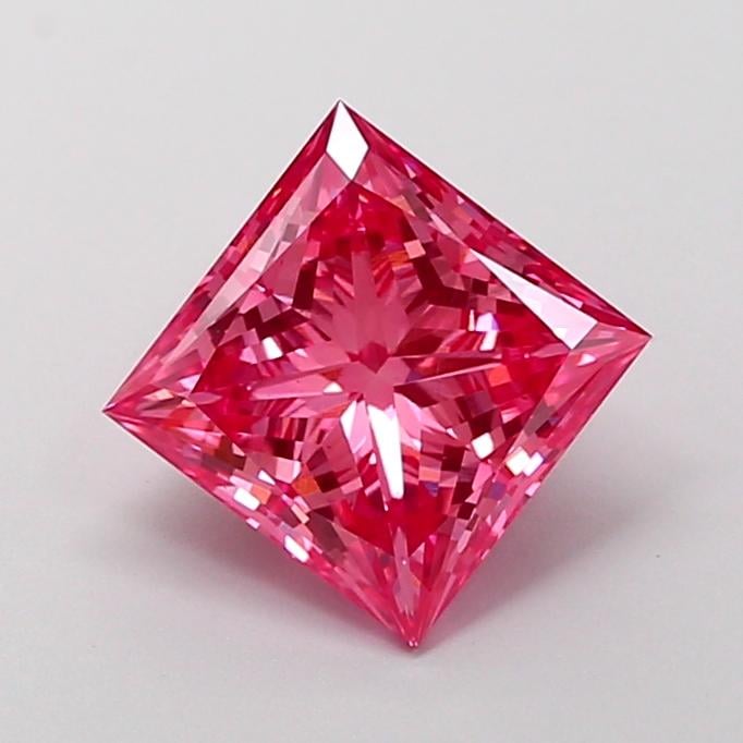 2.07 Ct. Fancy Vivid  Pink Princess Lab Grown Diamond