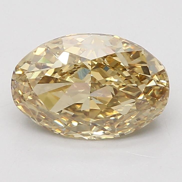 3.08 Ct. Fancy Intense Grayish Yellow Oval Lab Grown Diamond