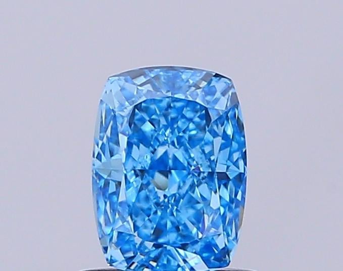 1.04 Ct. Fancy Vivid  Blue Cushion Lab Grown Diamond