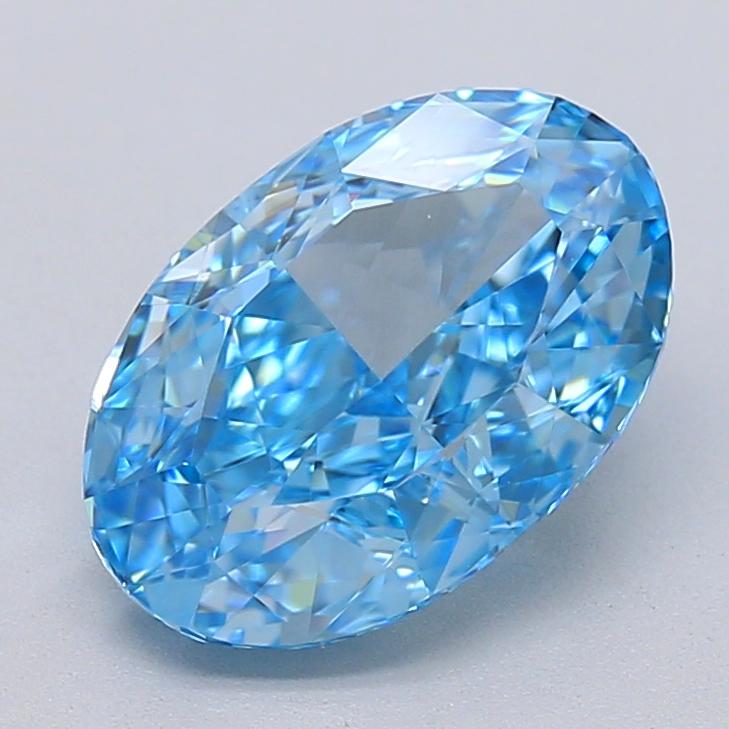 2.50 Ct. Fancy Vivid  Blue Oval Lab Grown Diamond