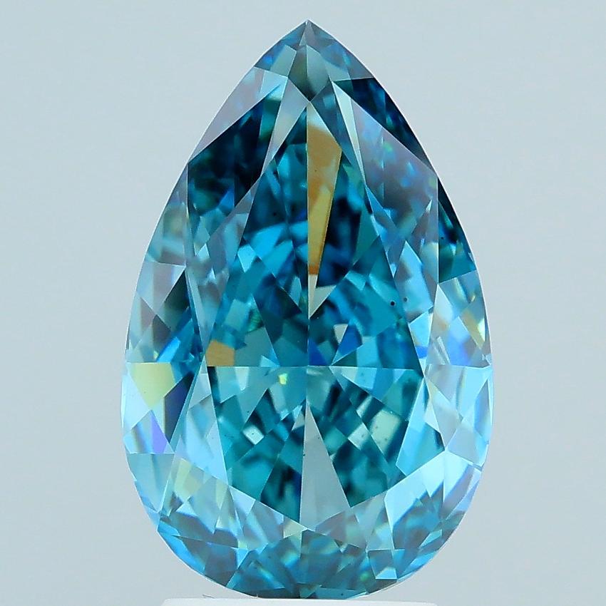 4.00 Ct. Fancy Vivid Blue Pear Lab Grown Diamond