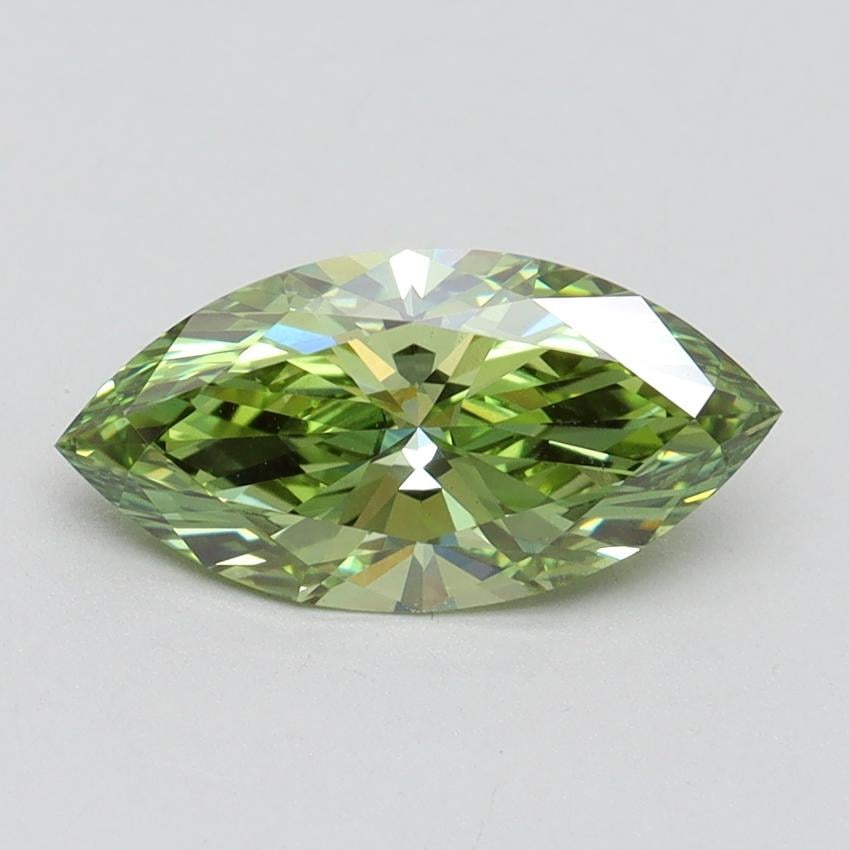 1.50 Ct. Fancy Vivid Green Marquise Lab Grown Diamond