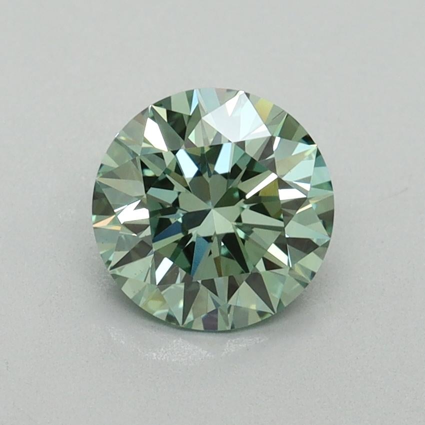 1.14 Ct. Fancy Vivid Green Round Lab Grown Diamond