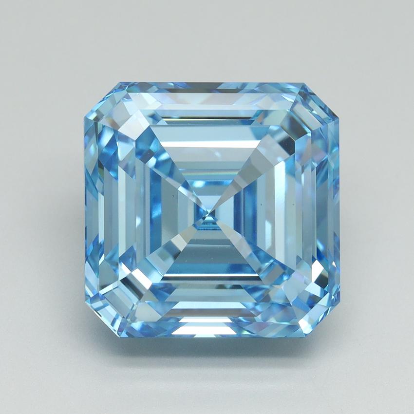 10.43 Ct. Fancy Vivid Blue Asscher Lab Grown Diamond