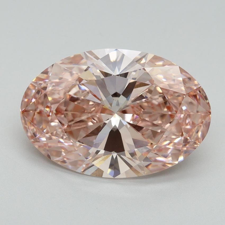 5.55 Ct. Fancy Vivid Pink Oval Lab Grown Diamond