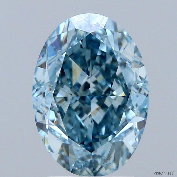 3.09 Ct. Fancy Blue Oval Lab Grown Diamond