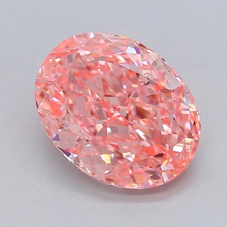 2.10 Ct. Fancy Vivid  Pink Oval Lab Grown Diamond