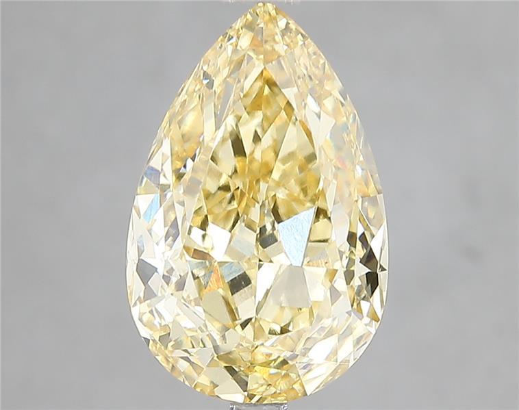 5.02 Ct. Fancy Vivid Yellow Pear Lab Grown Diamond