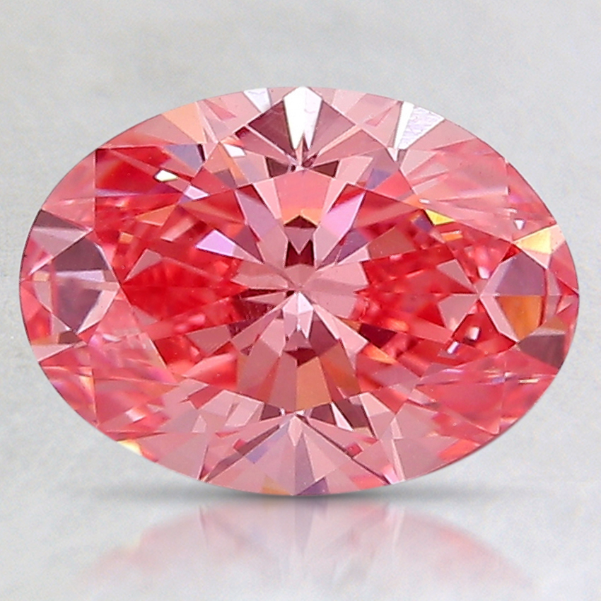 1.67 Ct. Fancy Vivid Pink Oval Lab Created Diamond