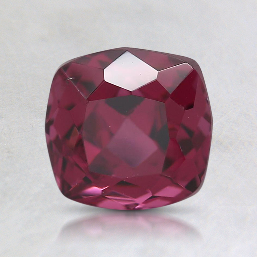 6.6x6.5mm Unheated Red Cushion Rhodolite Garnet