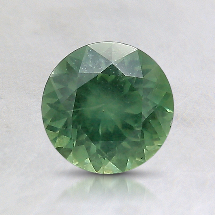 6.3mm Unheated Green Round Montana Sapphire