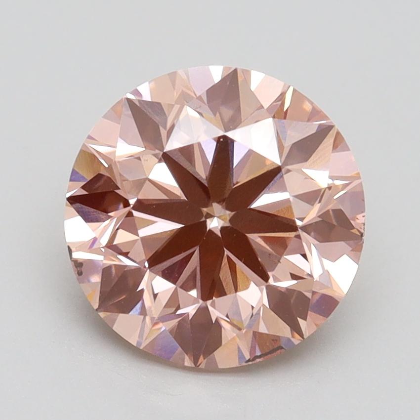 2.50 Ct. Fancy Intense Pink Round Lab Grown Diamond