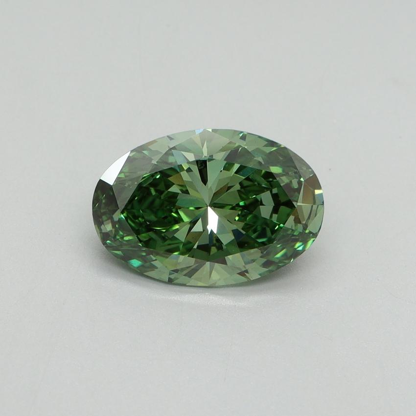 2.01 Ct. Fancy Vivid Green Oval Lab Grown Diamond