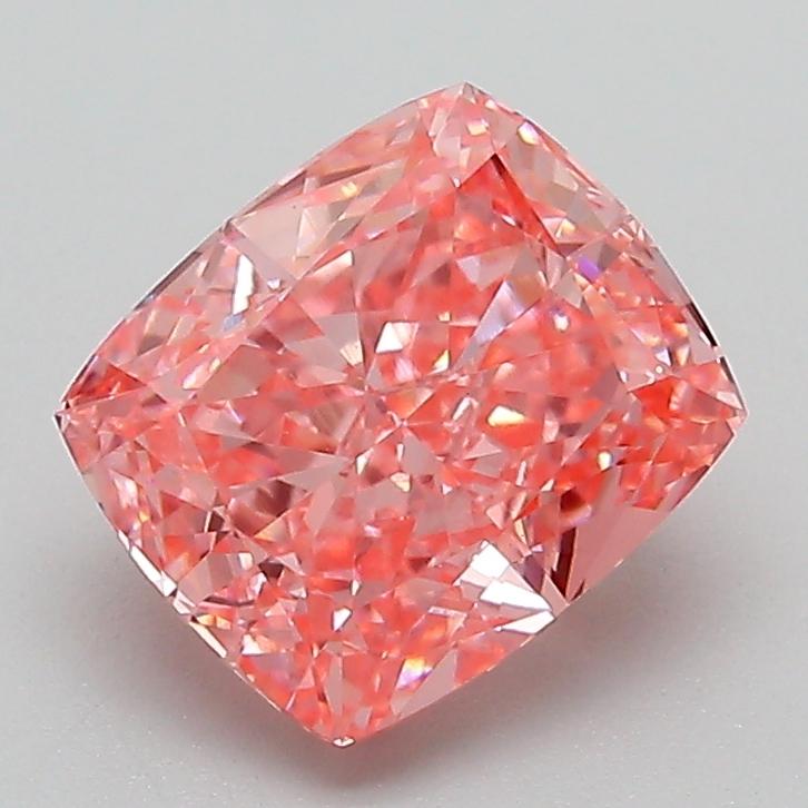 2.05 Ct. Fancy Vivid Pink Cushion Lab Grown Diamond
