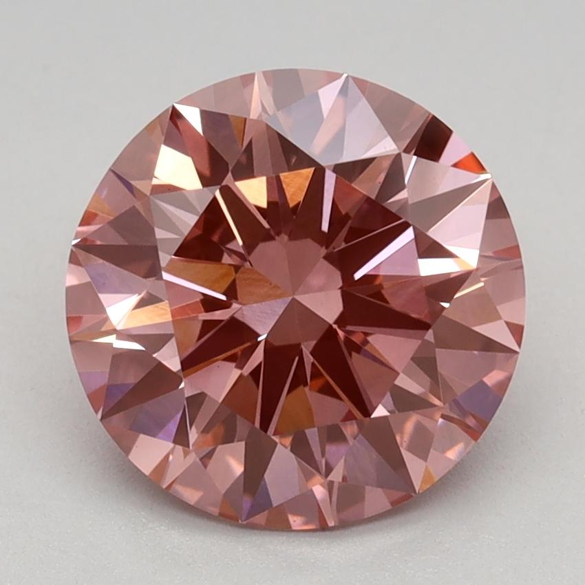 2.03 Ct. Fancy Vivid Pink Round Lab Grown Diamond