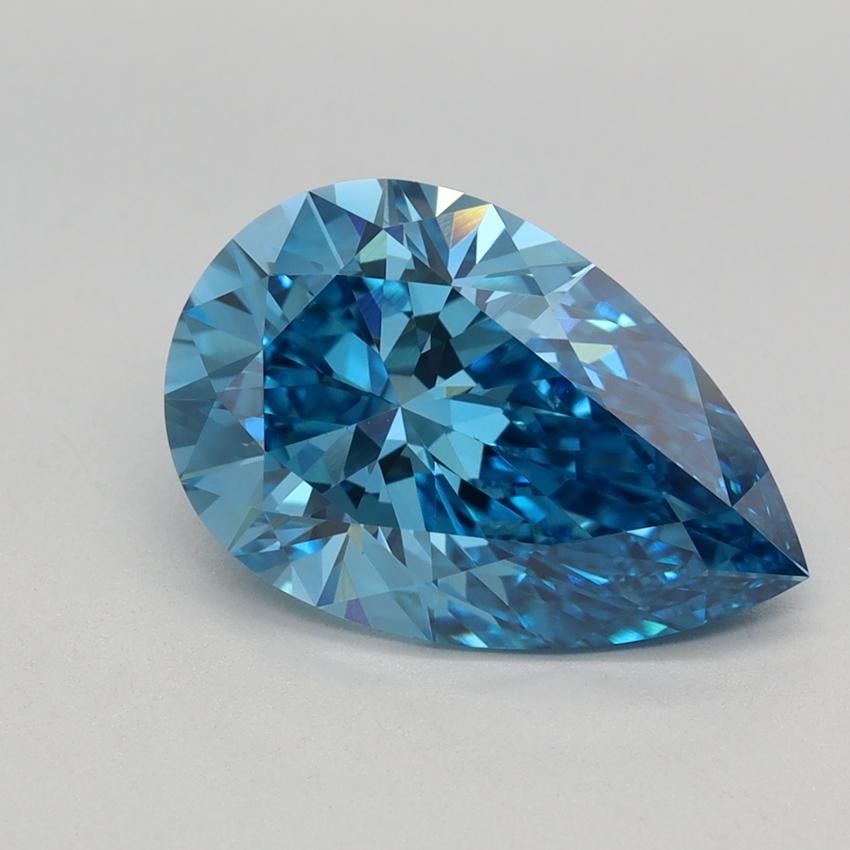 2.50 Ct. Fancy Vivid Blue Pear Lab Grown Diamond