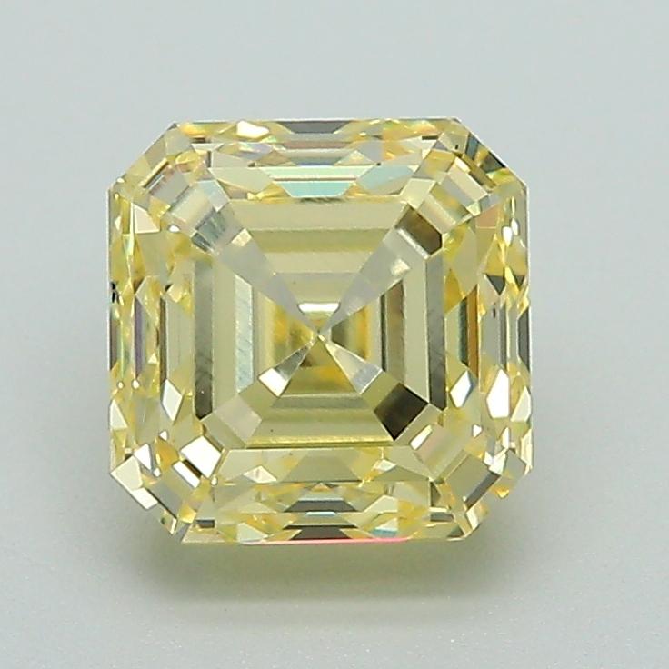 2.05 Ct. Fancy Yellow Asscher Lab Grown Diamond