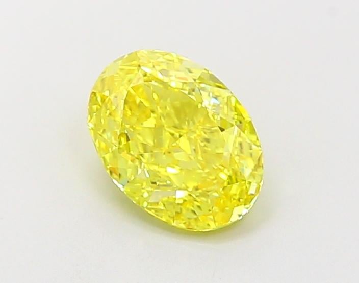 1.04 Ct. Fancy Vivid Yellow Oval Lab Grown Diamond
