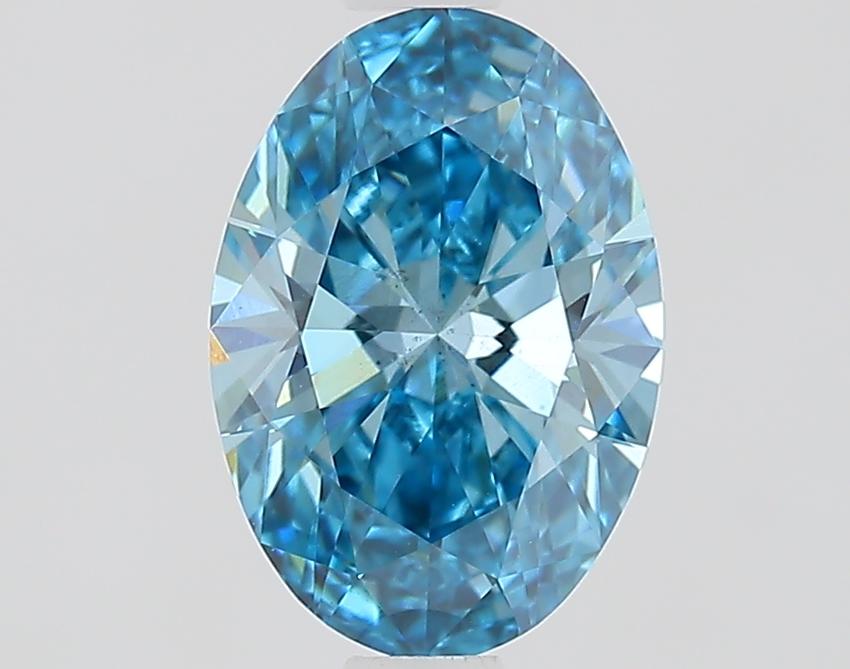 1.06 Ct. Fancy Vivid Blue Oval Lab Grown Diamond