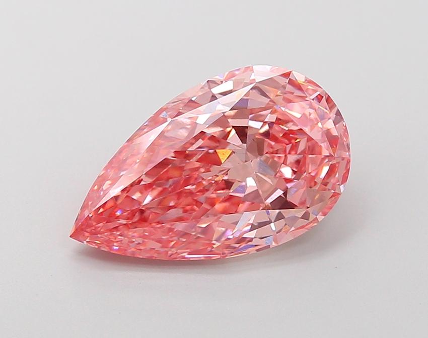 4.07 Ct. Fancy Vivid Pink Pear Lab Grown Diamond