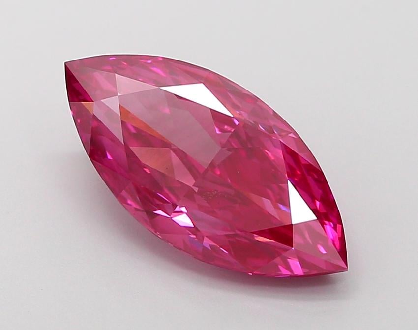 4.06 Ct. Fancy Vivid Red Marquise Lab Grown Diamond