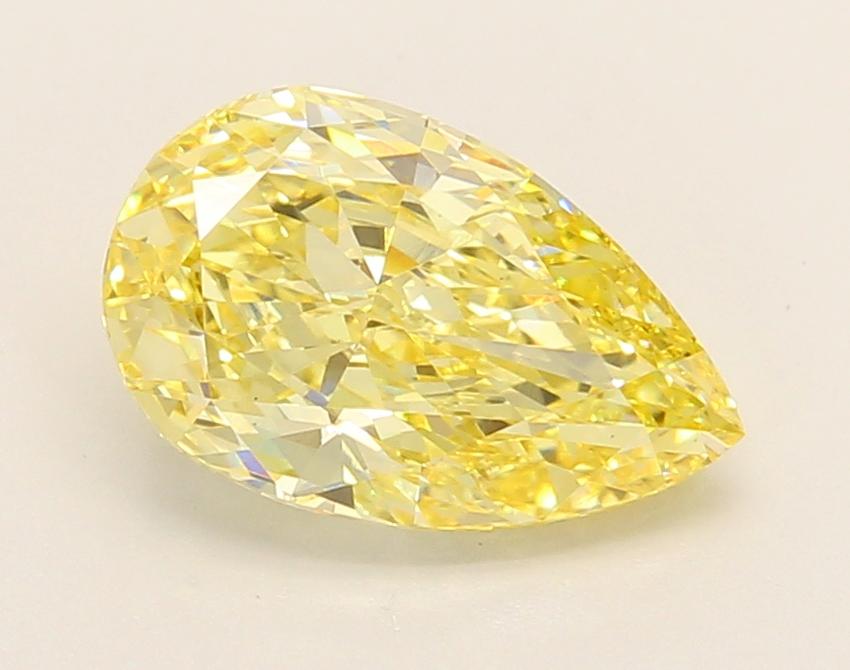 2.37 Ct. Fancy Intense Yellow Pear Lab Grown Diamond