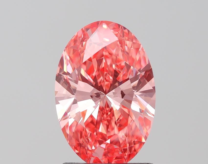 2.24 Ct. Fancy Vivid Pink Oval Lab Grown Diamond