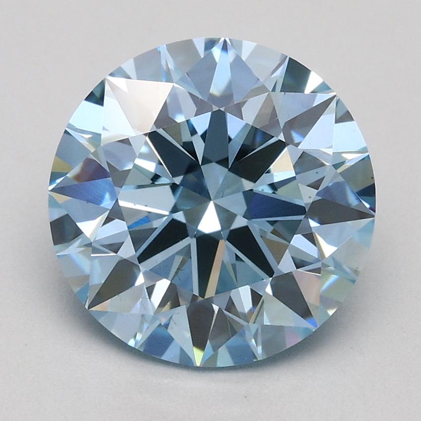 2.04 Ct. Fancy Blue Round Lab Grown Diamond