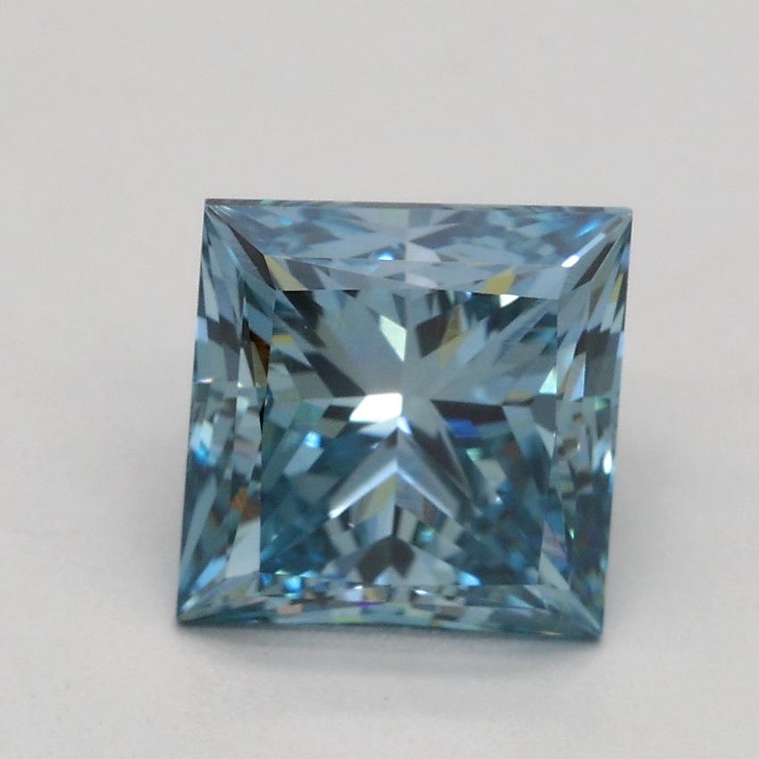 1.70 Ct. Fancy Intense Blue Princess Lab Grown Diamond