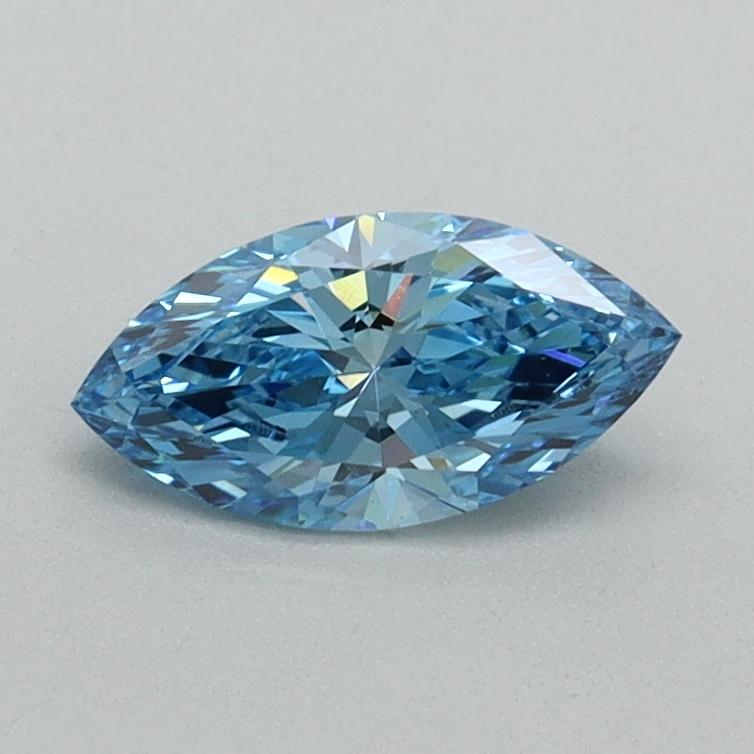 0.52 Ct. Fancy Vivid Blue Marquise Lab Grown Diamond