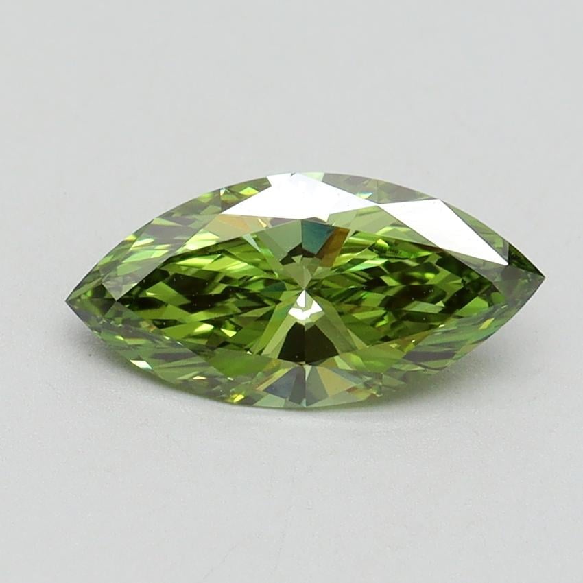 1.00 Ct. Fancy Vivid Green Marquise Lab Grown Diamond