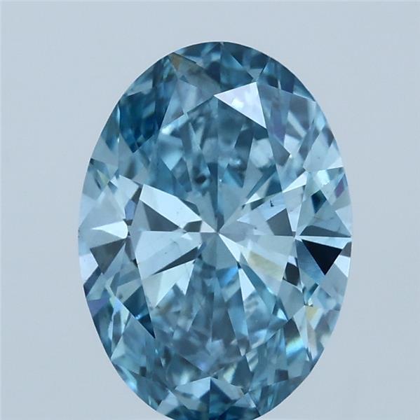2.03 Ct. Fancy Vivid Blue Oval Lab Grown Diamond