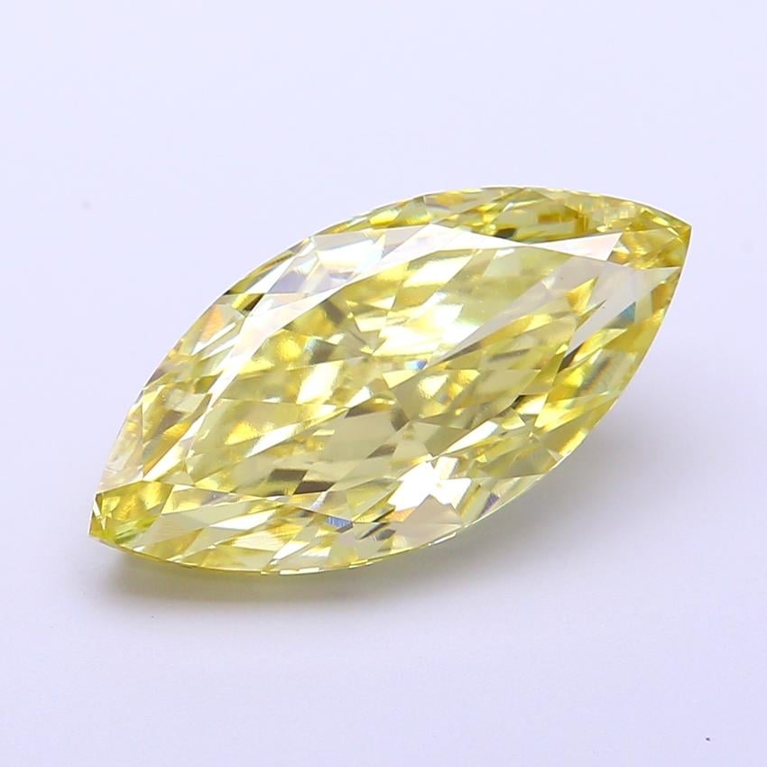 5.51 Ct. Fancy Intense  Yellow Marquise Lab Grown Diamond