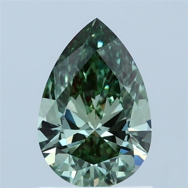 1.01 Ct. Fancy Vivid  Green Pear Lab Grown Diamond