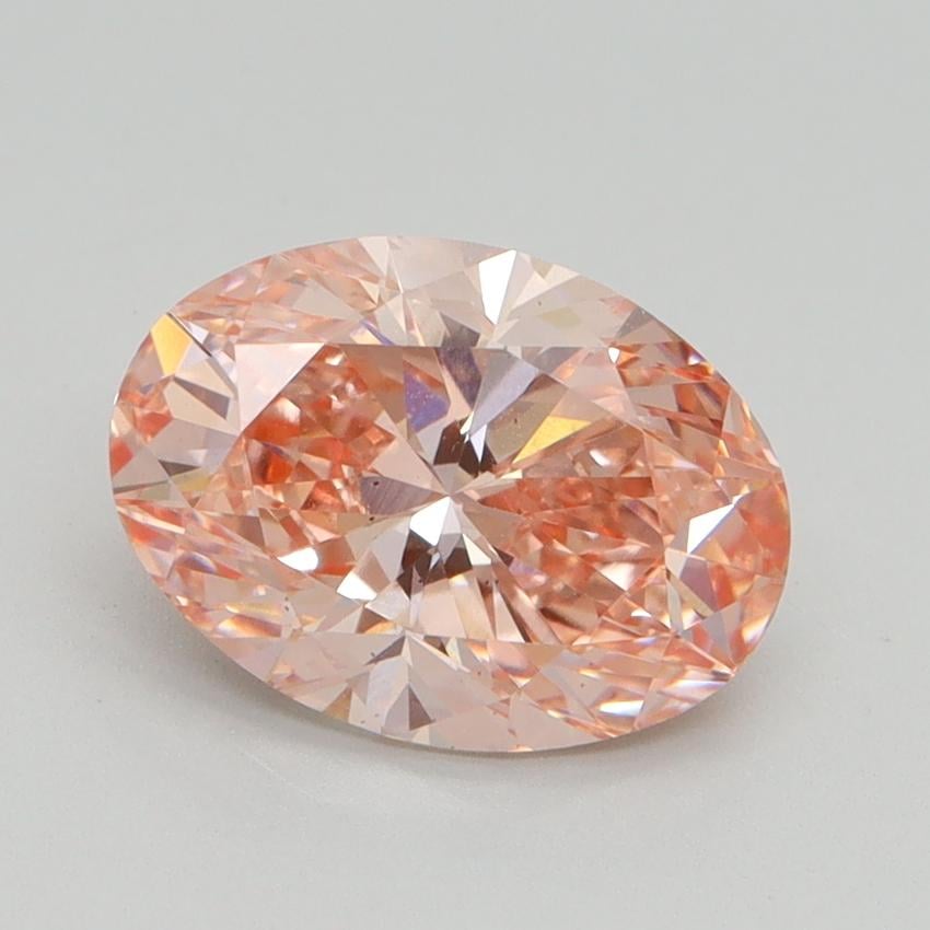 2.06 Ct. Fancy Vivid Pink Oval Lab Grown Diamond