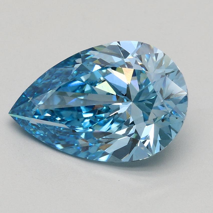 2.61 Ct. Fancy Vivid Blue Pear Lab Grown Diamond