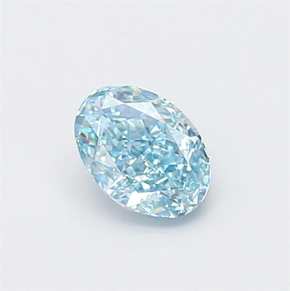 1.01 Ct. Fancy Vivid Bluish Green Oval Lab Grown Diamond