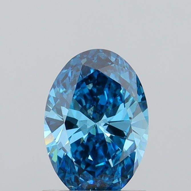 1.11 Ct. Fancy Vivid  Blue Oval Lab Grown Diamond