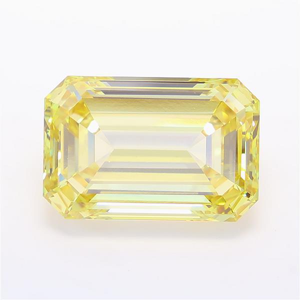 12.06 Ct. Fancy Intense Yellow Emerald Lab Grown Diamond