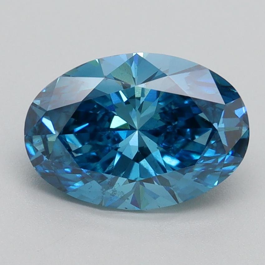 2.00 Ct. Fancy Vivid Blue Oval Lab Grown Diamond