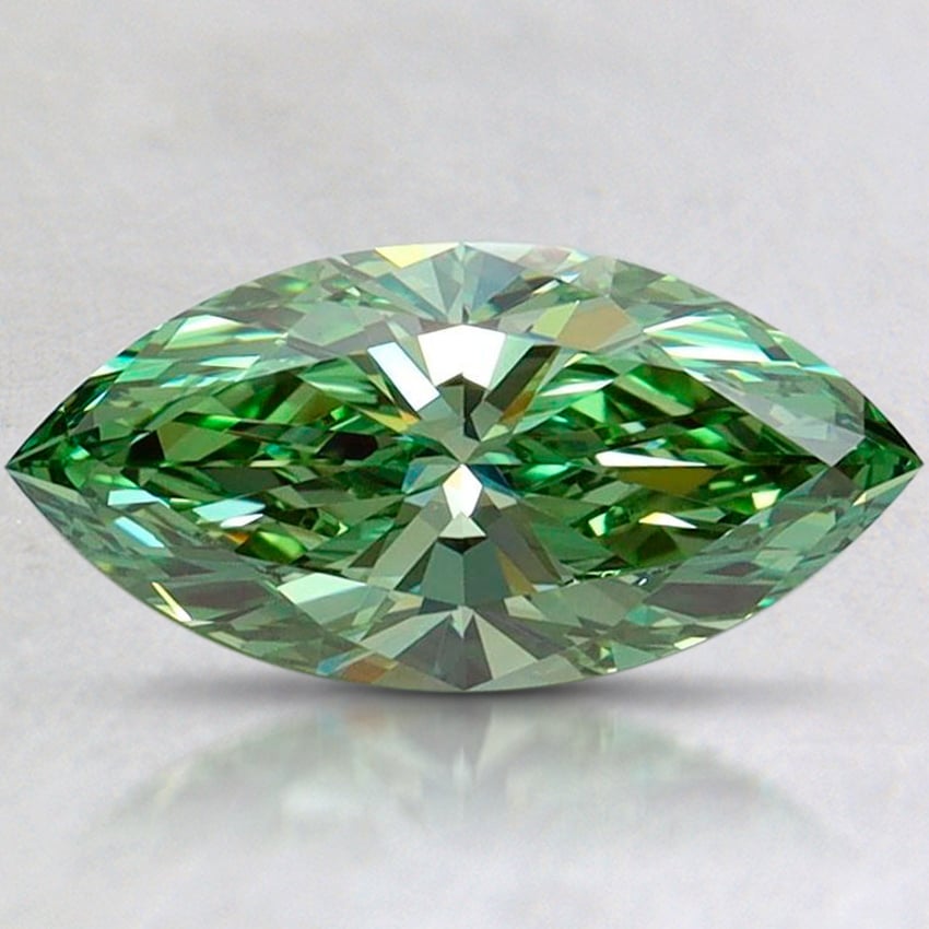 1.07 Ct. Fancy Vivid Green Marquise Lab Grown Diamond