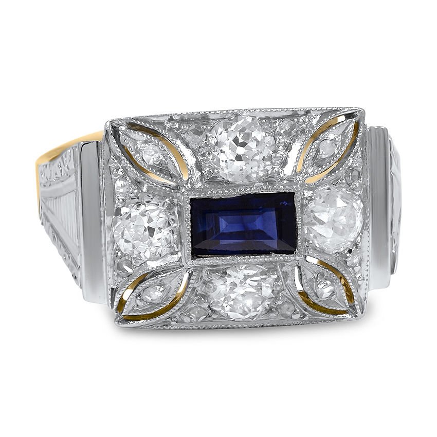 Art Deco Sapphire Vintage Ring