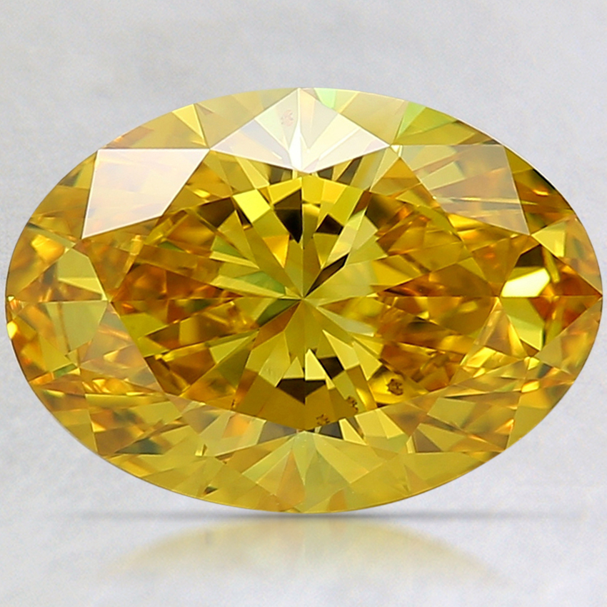 4.02 Ct. Fancy Vivid Yellow Oval Lab Grown Diamond