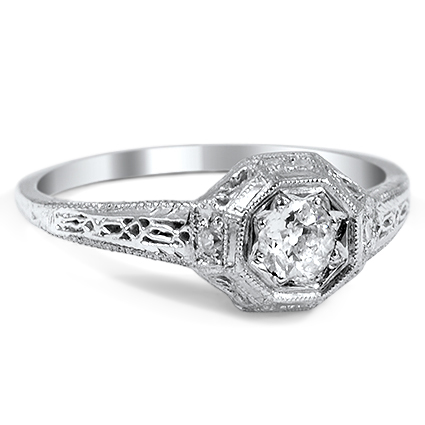 Art Nouveau Diamond Vintage Ring | Lalana | Brilliant Earth