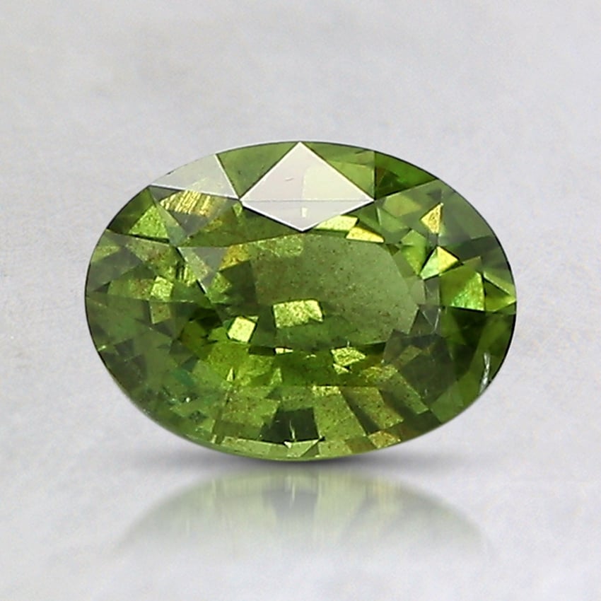 7.3x5.4mm Unheated Green Oval Sapphire